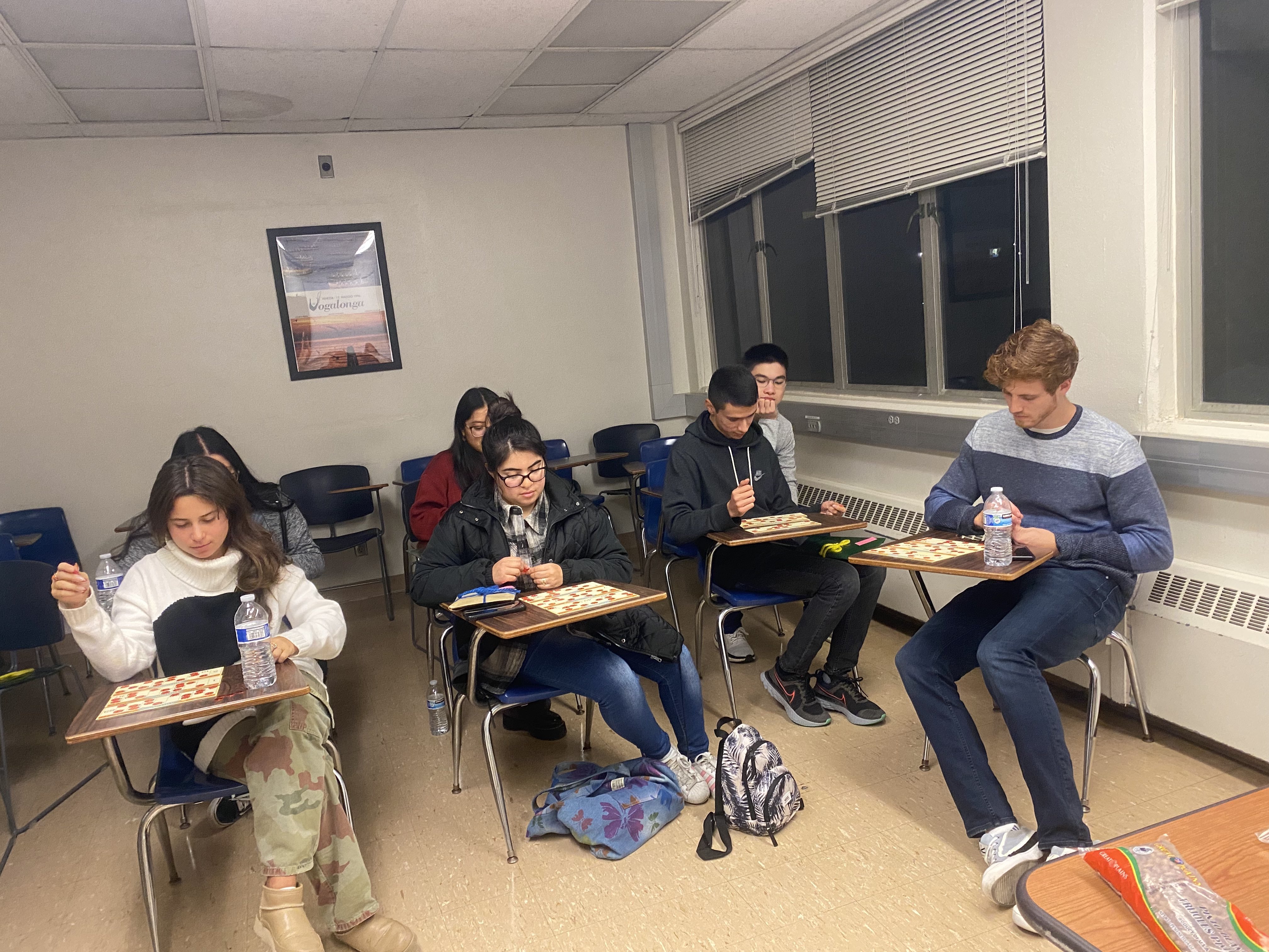 Students enjoying Tombola