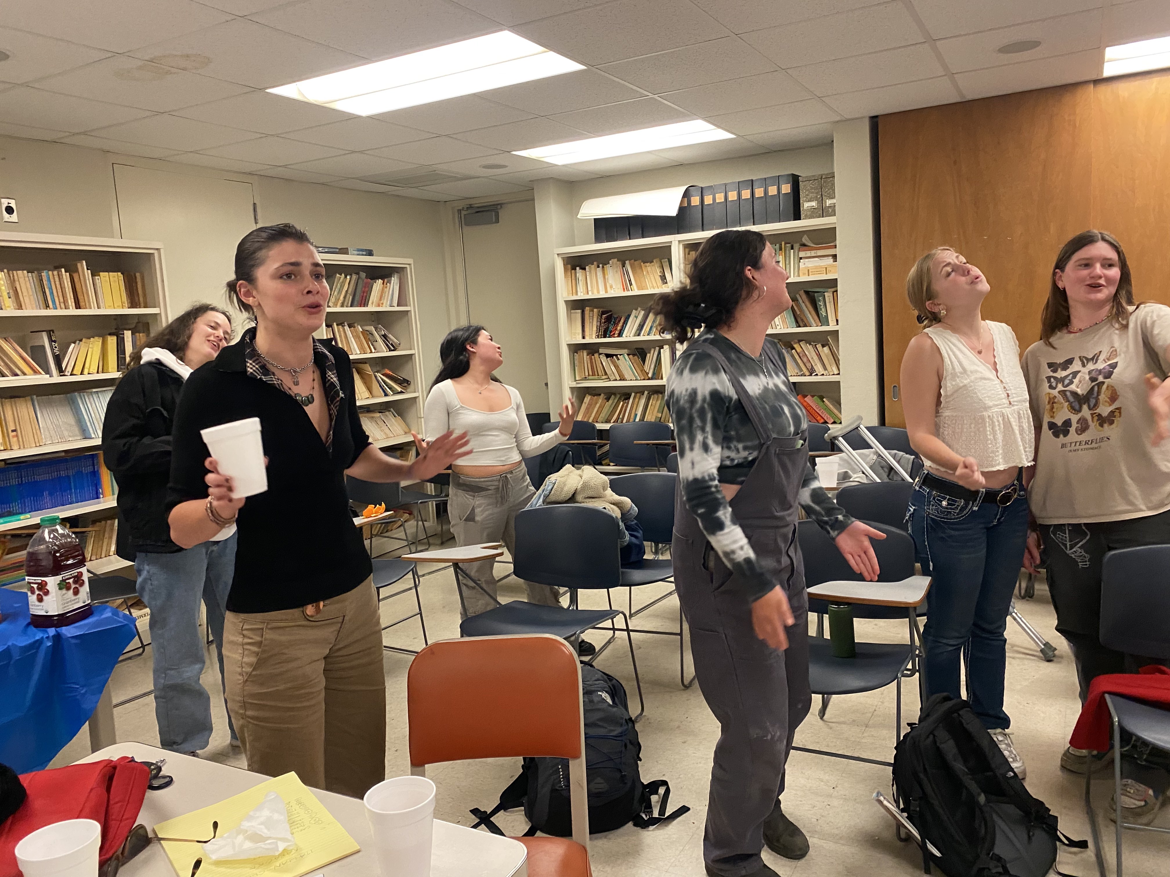 Italian Club members enjoying Karaoke