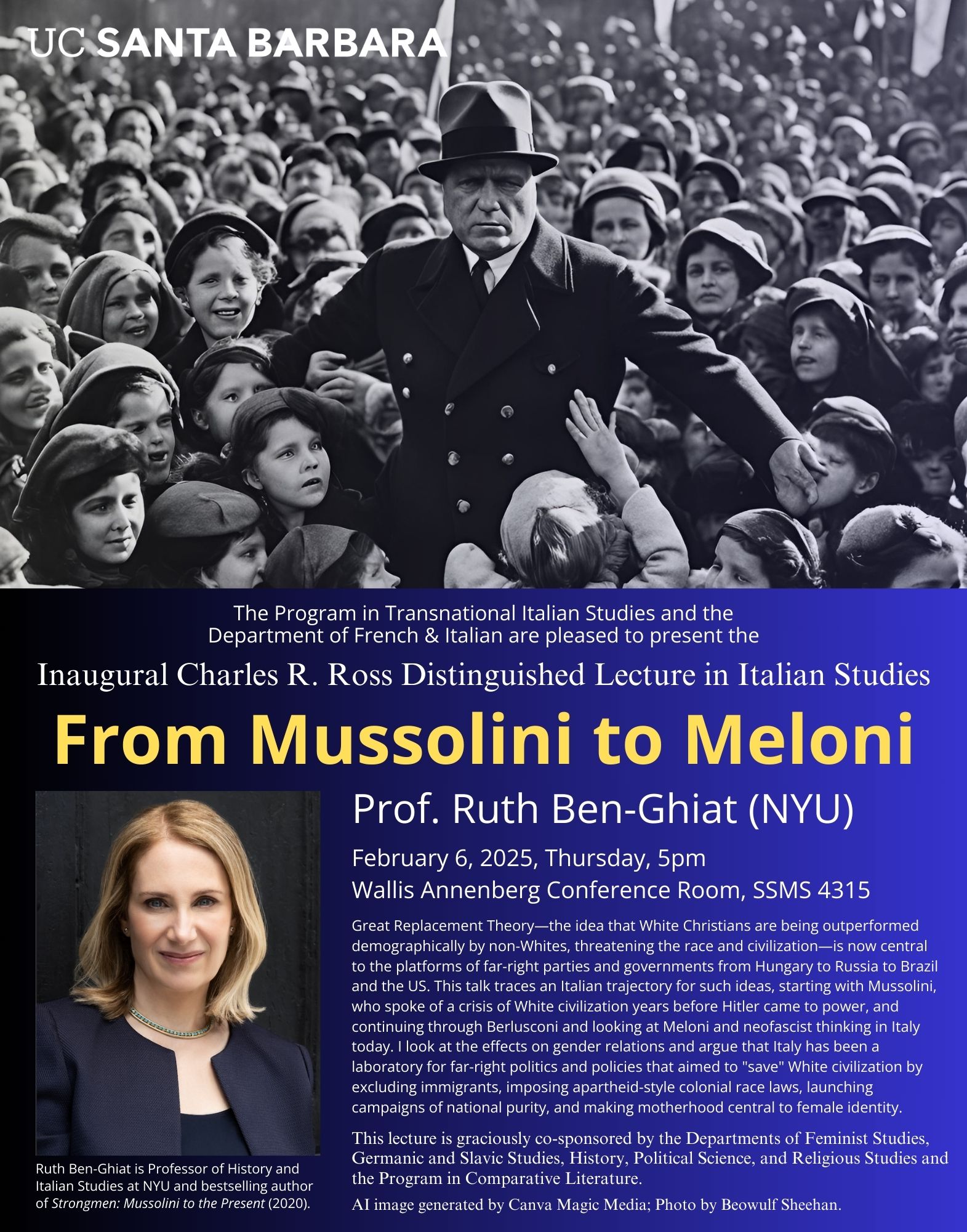 Charles R. Ross Distinguished Lecture flyer